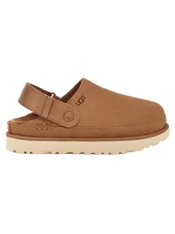UGG Skórzane kapcie "Goldenstar" w kolorze jasnobrązowym