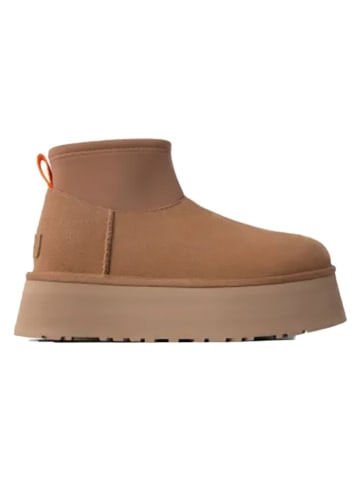 UGG Leder-Boots "Classic Mini Dipper" in Hellbraun