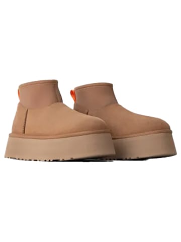 UGG Skórzane botki "Classic Mini Dipper" w kolorze jasnobrązowym
