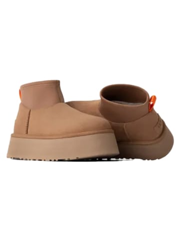 UGG Skórzane botki "Classic Mini Dipper" w kolorze jasnobrązowym