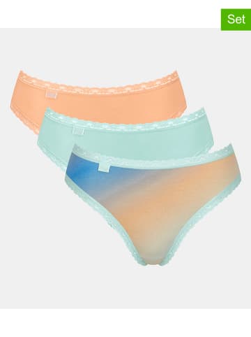 Sloggi 3-delige set: slips turquoise/oranje