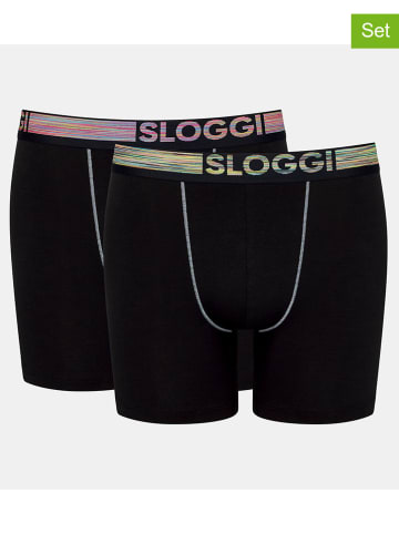 Sloggi 2er-Set: Boxershorts in Schwarz