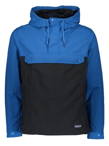 Patagonia Windbreaker in Schwarz/ Blau