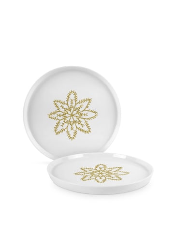 ppd Talerz deserowy "Atelier Cristal" w kolorze złoto-białym - Ø 15 cm