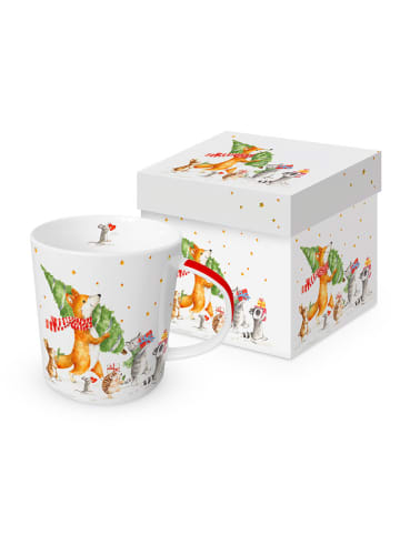 ppd Jumbotasse "Let´s Get It Started" in Weiß/ Orange - 350 ml