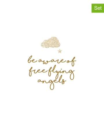 ppd Serwetki (40 szt.) "Free Angels" w kolorze złoto-białym