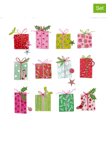 ppd 2er-Set: Servietten "Gifts For You" in Weiß/ Bunt - 2x 20 Stück
