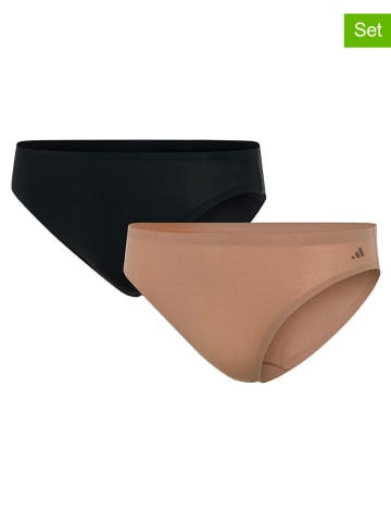 adidas Figi (2 pary) w kolorze jasnobrązowo-czarnym