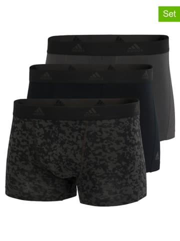 adidas Bokserki (3 pary) w kolorze czarno-antracytowym