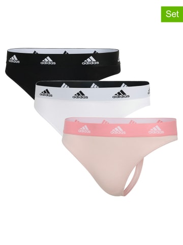 adidas 3-delige set: strings lichtroze/wit/zwart