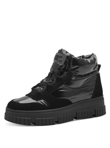 s.Oliver Leder-Boots in Schwarz