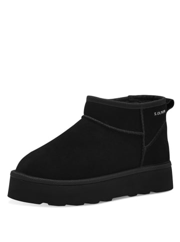 s.Oliver Leren boots zwart