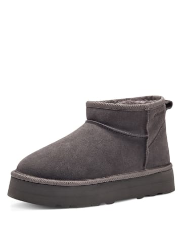 s.Oliver Leder-Boots in Anthrazit