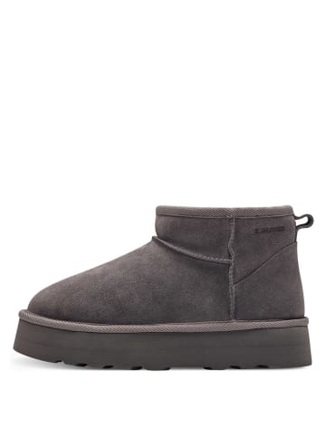 s.Oliver Leder-Boots in Anthrazit
