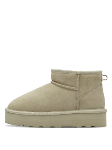 s.Oliver Leder-Boots in Beige