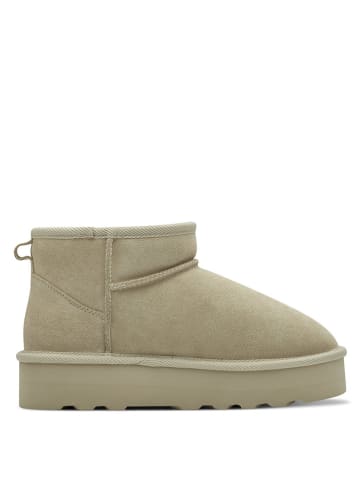 s.Oliver Leder-Boots in Beige