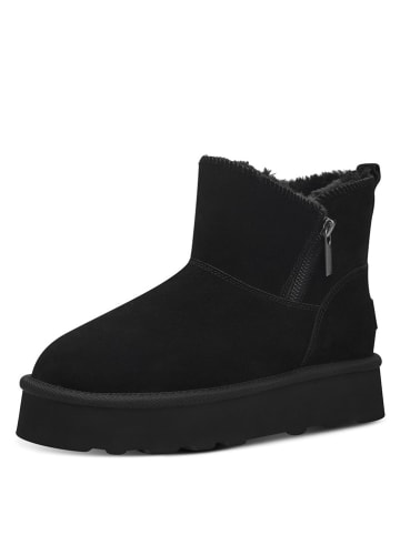 s.Oliver Leder-Boots in Schwarz