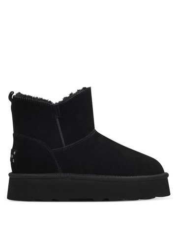 s.Oliver Leder-Boots in Schwarz