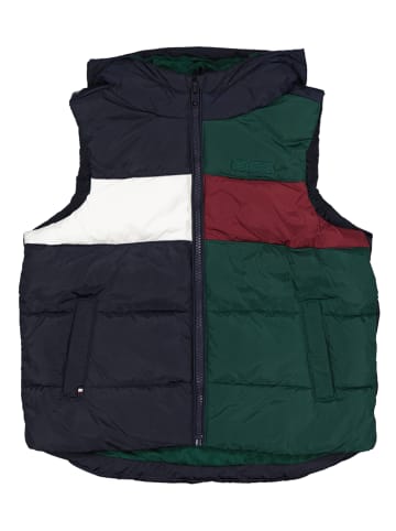 Tommy Hilfiger Steppweste in Grün/ Dunkelblau
