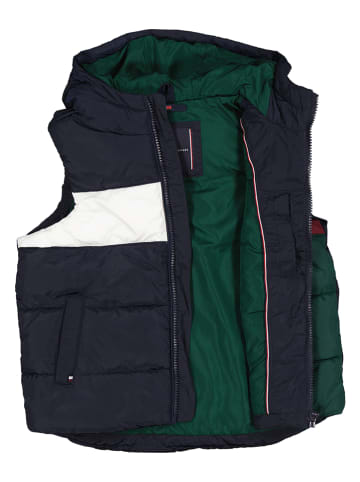 Tommy Hilfiger Steppweste in Grün/ Dunkelblau
