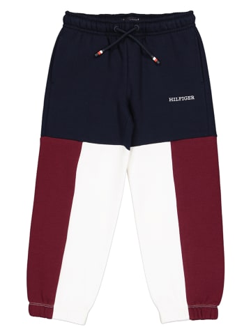 Tommy Hilfiger Sweathose in Dunkelblau/ Weiß/ Rot