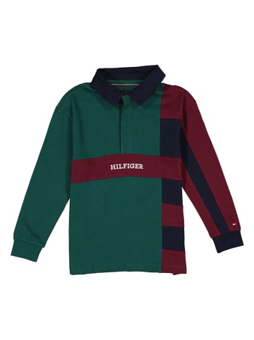 Tommy Hilfiger Poloshirt in Grün/ Rot