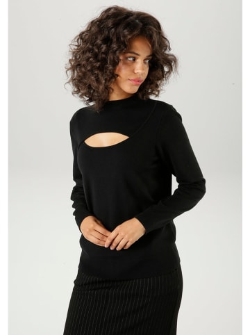 Aniston Sweter w kolorze czarnym
