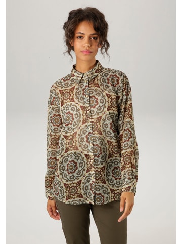 Aniston Blouse beige/rood/lichtbruin
