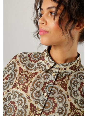 Aniston Blouse beige/rood/lichtbruin