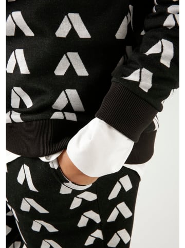 Aniston Sweatshirt zwart/wit