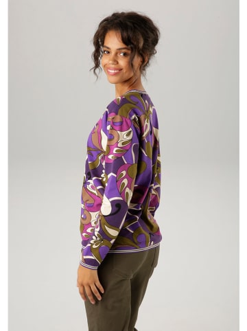 Aniston Sweatshirt in Lila/ Khaki
