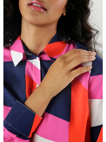 Aniston Bluse in Pink/ Rot/ Dunkelblau