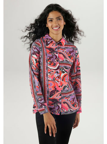 Aniston Blouse roze/rood/donkerblauw