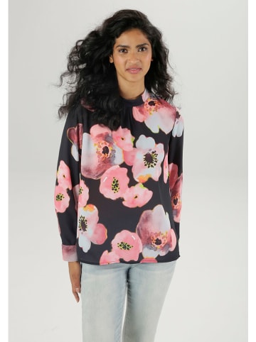 Aniston Blouse zwart/lichtroze