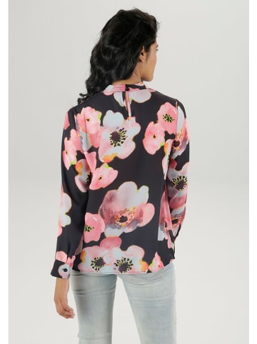 Aniston Blouse zwart/lichtroze