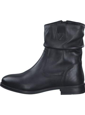 s.Oliver Leren boots zwart