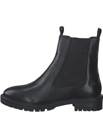 s.Oliver Leder-Boots in Schwarz