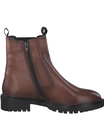 s.Oliver Leder-Boots in Hellbraun
