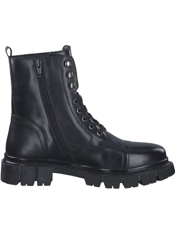 s.Oliver Leder-Boots in Schwarz