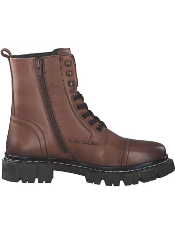 s.Oliver Leder-Boots in Braun