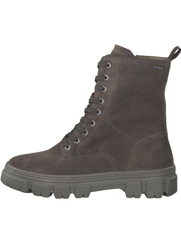 s.Oliver Leder-Boots in Anthrazit