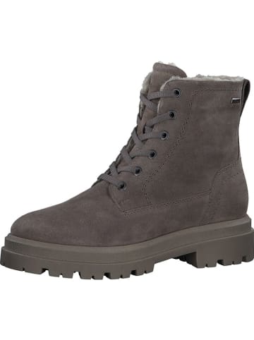 s.Oliver Leder-Boots in Taupe