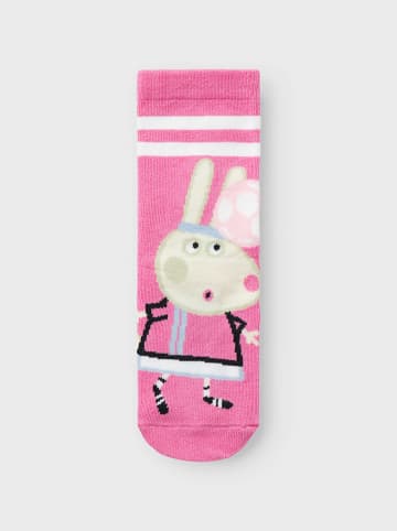 name it 3er-Set: Socken "Merana Peppa" in Dunkelblau/ Rosa/ Pink