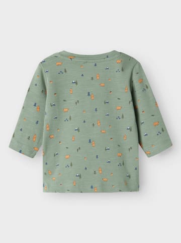name it Longsleeve "Ossy" kaki/meerkleurig