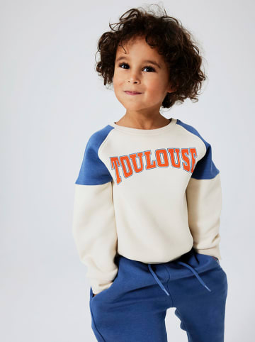 name it Sweatshirt "Oscar" in Creme/ Blau