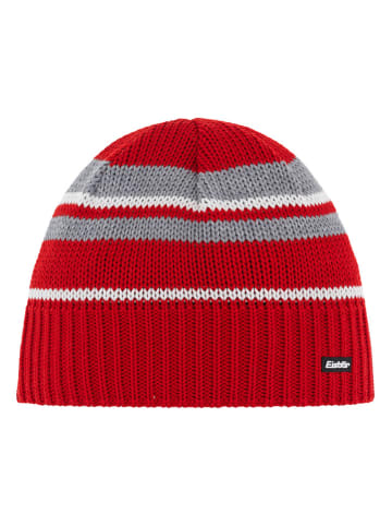 Eisbär Mütze "Luan" in Rot/ Grau
