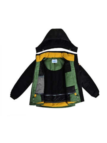 Peek U Functionele winterjas "Kiran" zwart/groen