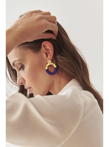 TATUUM Ohrstecker in Gold/ Blau