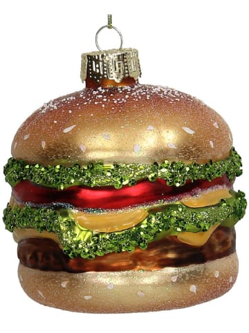 Kersten Kerstbal "Hamburger" goudkleurig - (H)10 cm