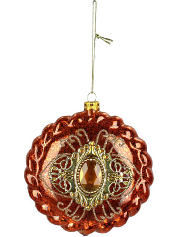 Kersten Christbaumkugel ''Stone'' in Orange - (H)11 cm